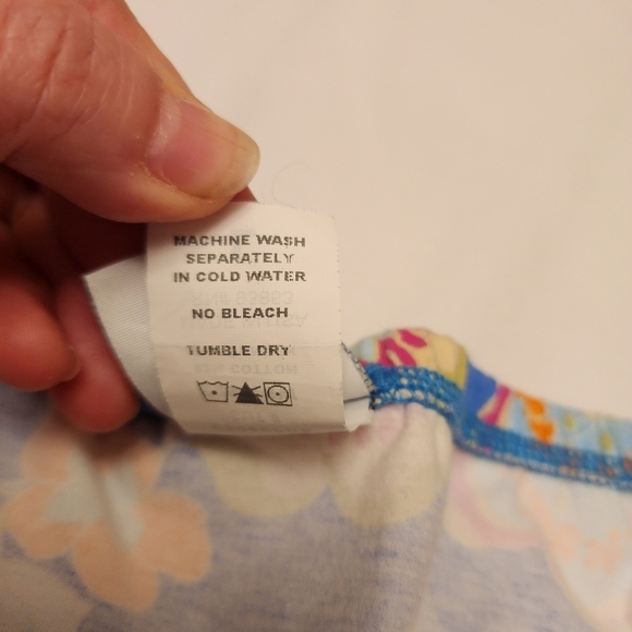 Vintage Blue Floral Mini Skirt Size L - Picture 6 of 7